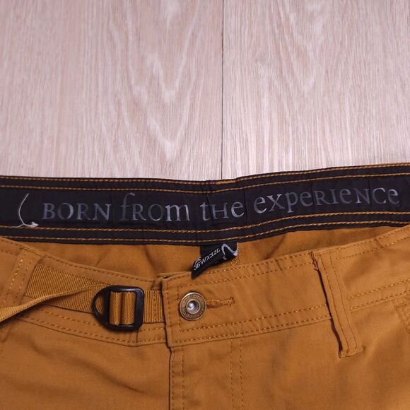 Prana Stretch Zion Hiking Pants Mens 36x32(31) Straight Fit Trail Stretch Orange - Picture 5 of 16